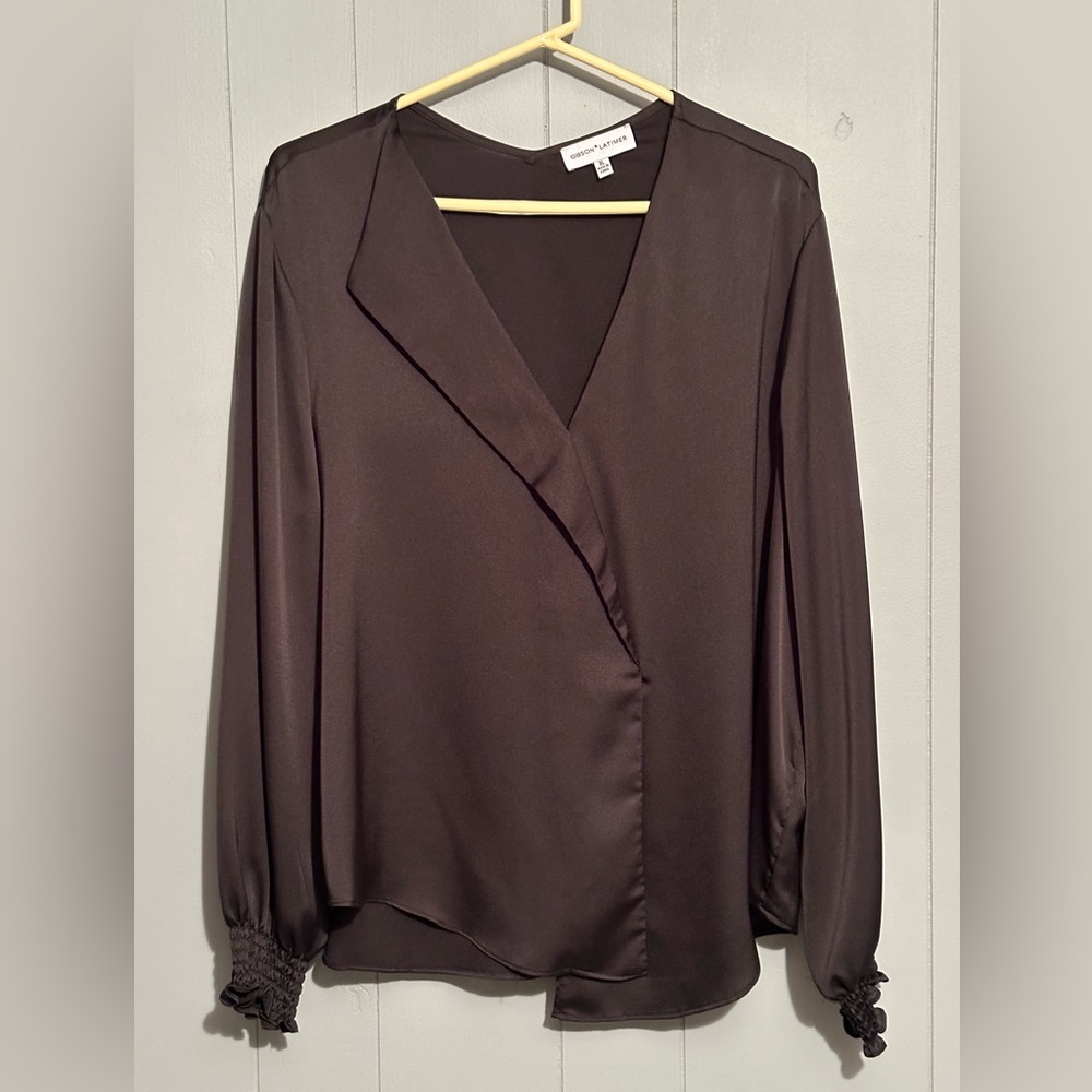 Beautiful Black Silky Blouse